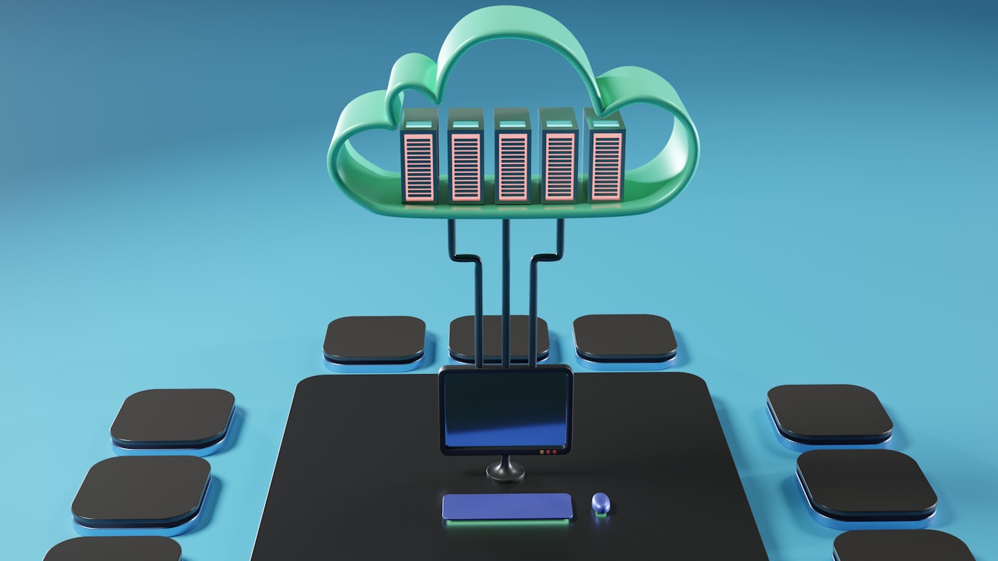 image of a circuit and a cloud